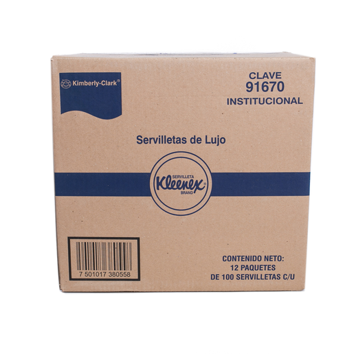 *D*SERVILLETAS LUJO 12PAQ/100PZA KLEENEX