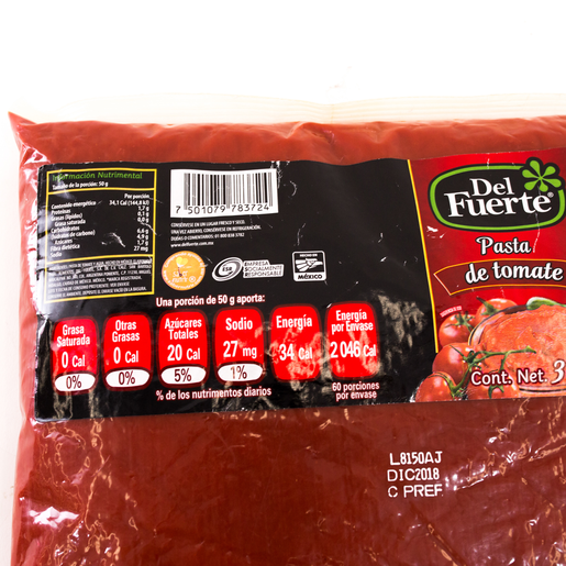 PASTA DE TOMATE BOLSA 1/3KG DEL FUERTE
